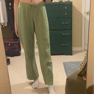 Y2K green low rise womens sweatpants